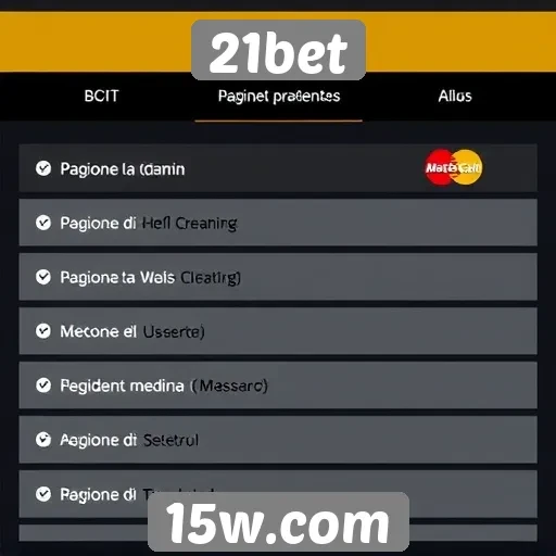 Comparação de métodos de pagamento no 21bet